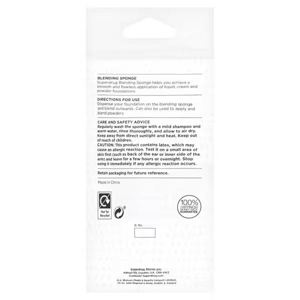 Superdrug pink blending sponge (British brand)