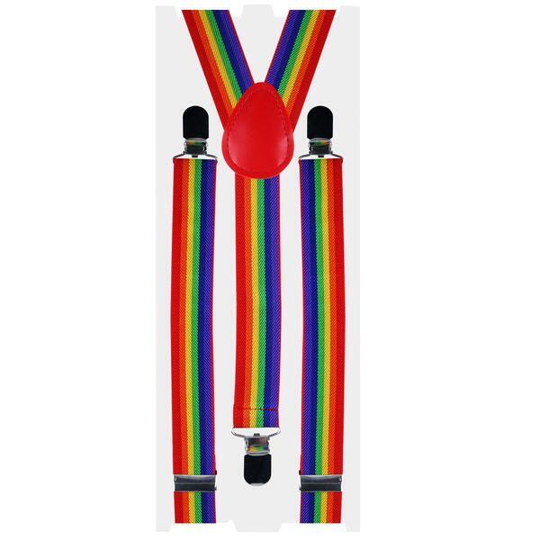 SVNX rainbow braces adult one size (British brand)