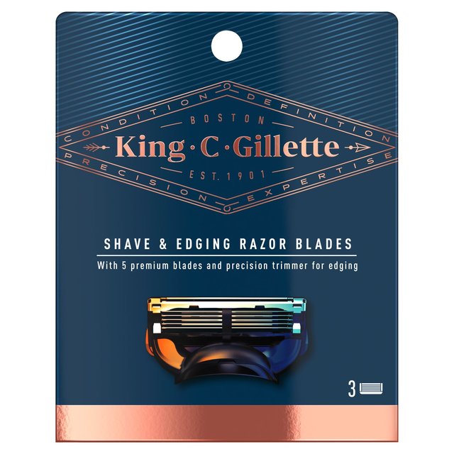 King C. Gillette Shave & Edge Razor Blades   3 per pack GOODS M&S   