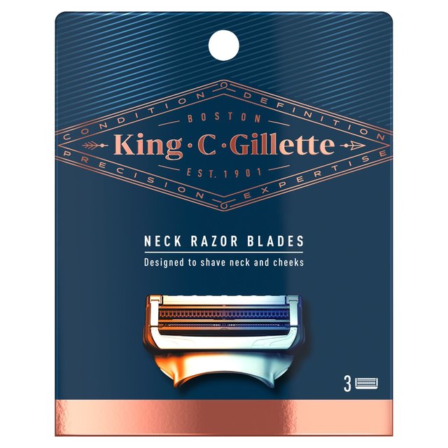 King C. Gillette Neck Shaving Razor Blades   3 per pack GOODS M&S   