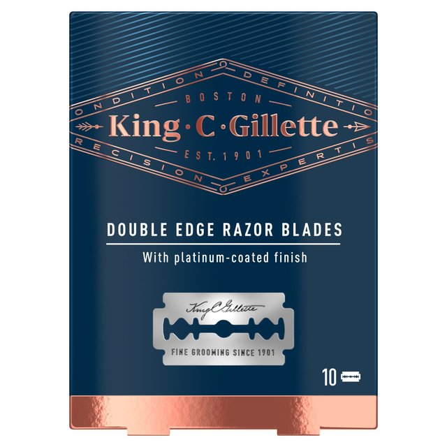 King C. Gillette Double Edge Safety Razor Blades   10 per pack GOODS M&S   