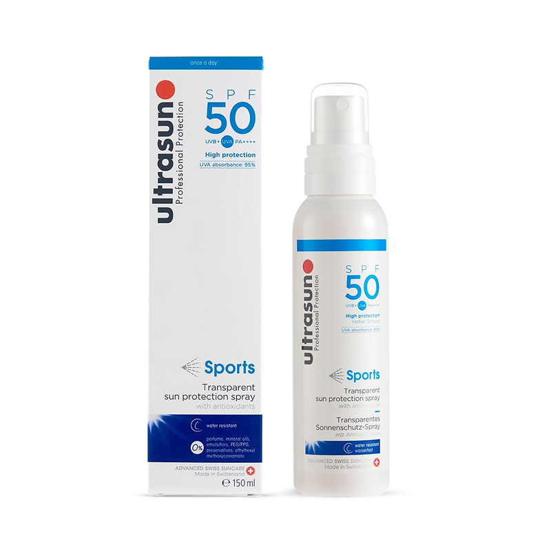 Ultrasun Sports Spray SPF 50 150ml, imported from the UK