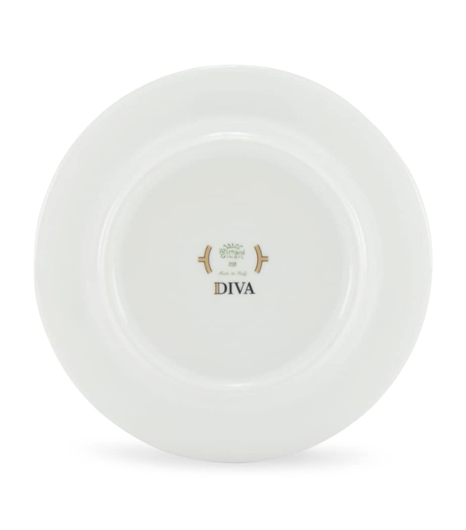 GINORI 1735 bread plate Colonna Diva Rosa 17cm, UK version