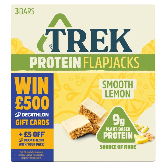 TREK Smooth Lemon Protein Flapjacks Multipack   3 x 50g GOODS M&S   