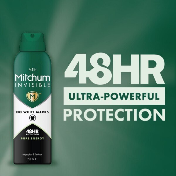 Mitchum Male Invisible Pure Energy Aerosol 200ml GOODS Superdrug   