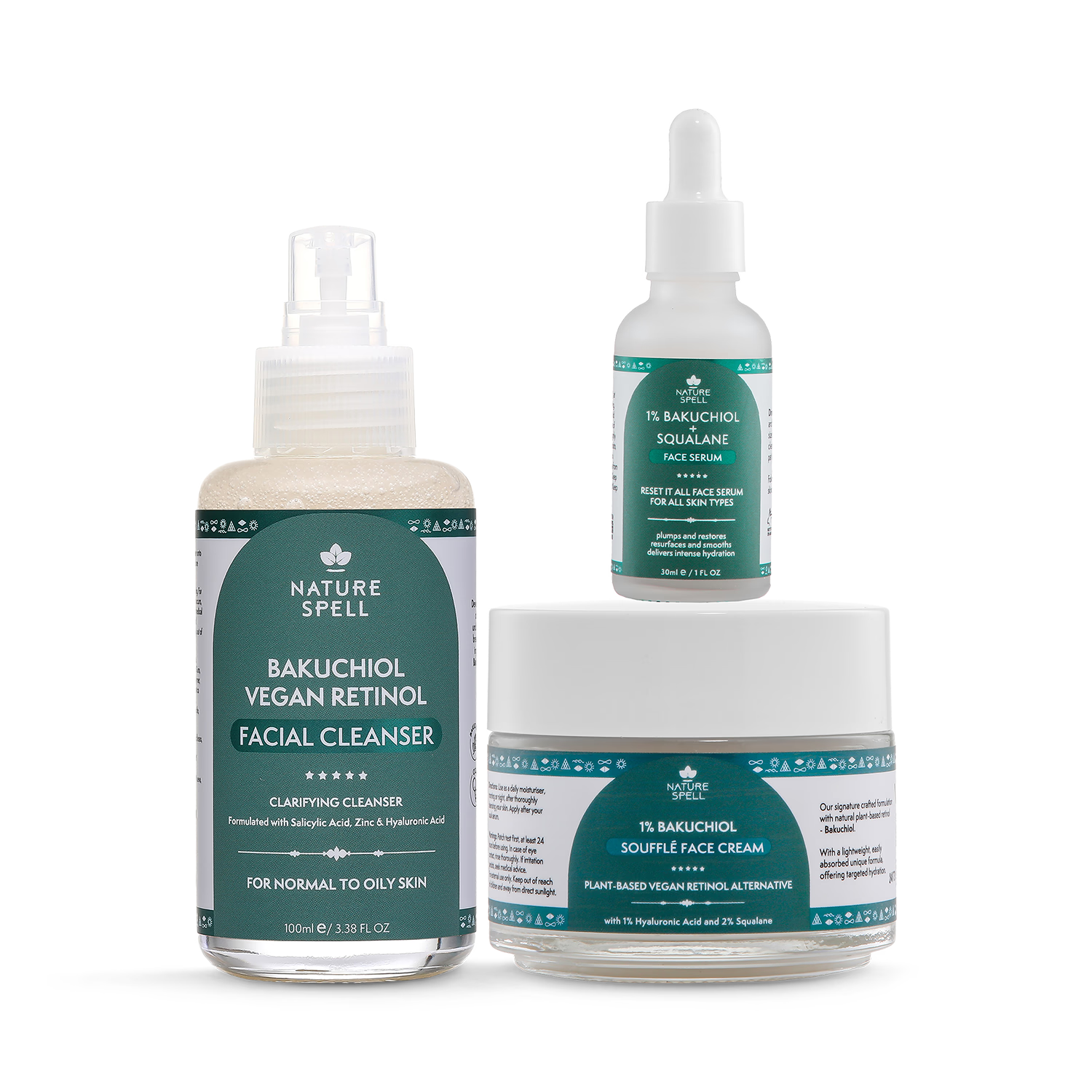 Nature Spell Bakuchiol and Cica Skincare Collection, imported from the UK