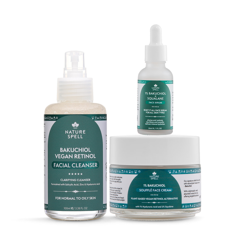 Nature Spell Bakuchiol and Cica Skincare Collection, imported from the UK