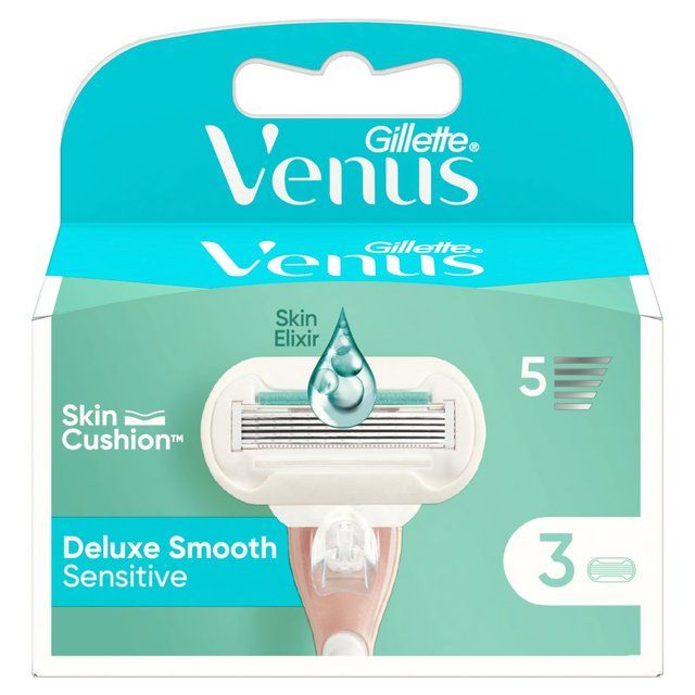 Gillette Venus Deluxe Smooth Sensitive Razor Blades   3 per pack