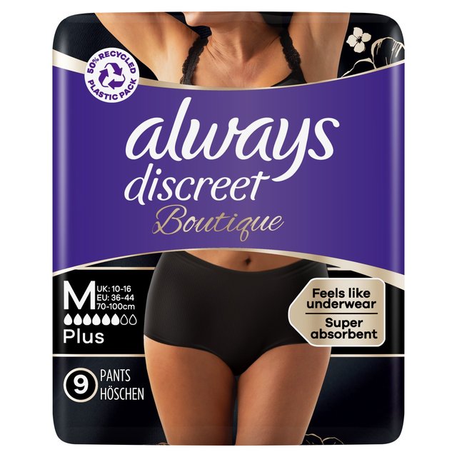 Always Discreet Incontinence Pants Boutique Underwear Incontinence Pants   9 per pack