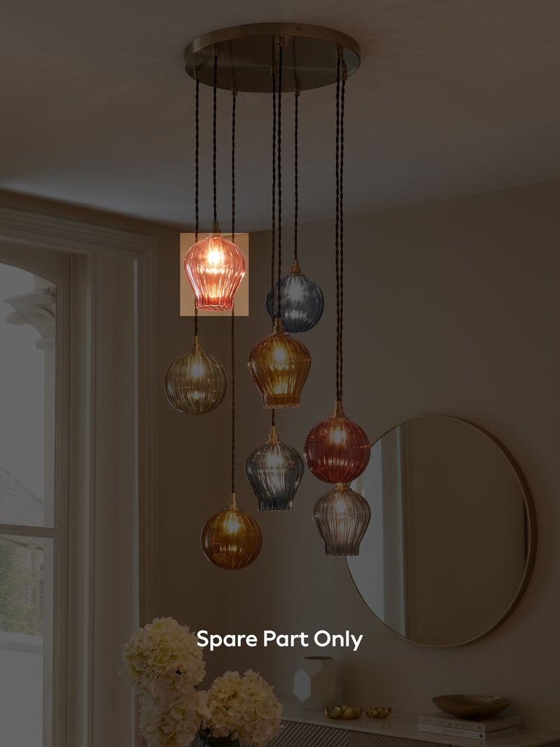 Hampton pink cluster glass shade spare part (British brand)