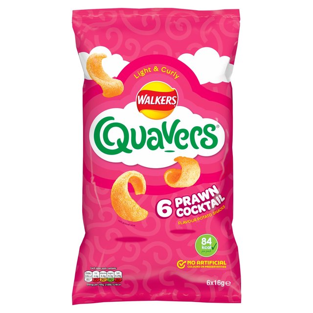 Walkers Quavers Prawn Cocktail Multipack Snacks   6 per pack GOODS M&S   