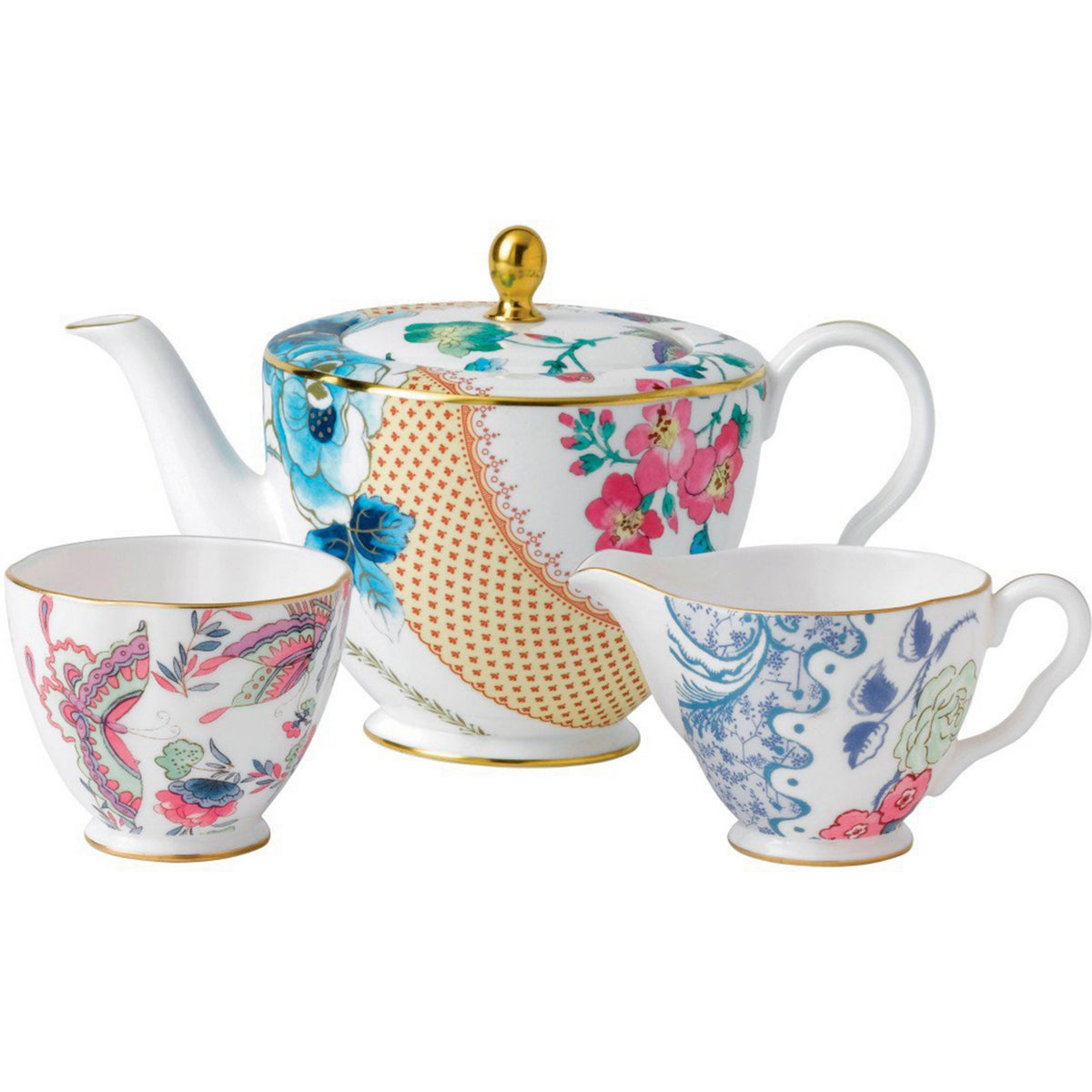 Wedgwood Butterfly Bloom 3-piece tea set - British product