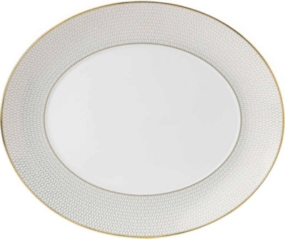 Wedgwood gold banded oval platter 33cm, UK version