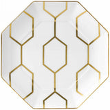 Wedgwood Arris gold-trimmed octagonal side plate 23cm, imported from the UK