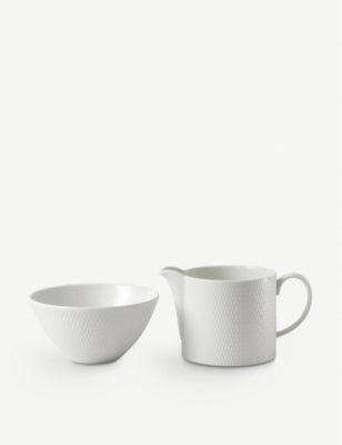 Wedgwood Gio fine bone china cream and sugar set - British product