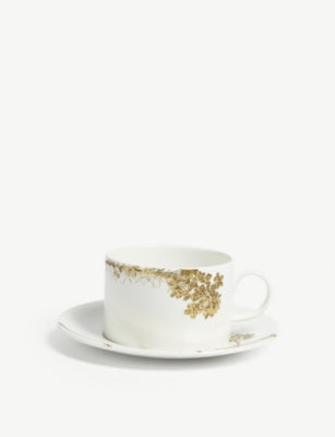 Vera Wang for Wedgwood Jardin floral teacup and saucer - British product