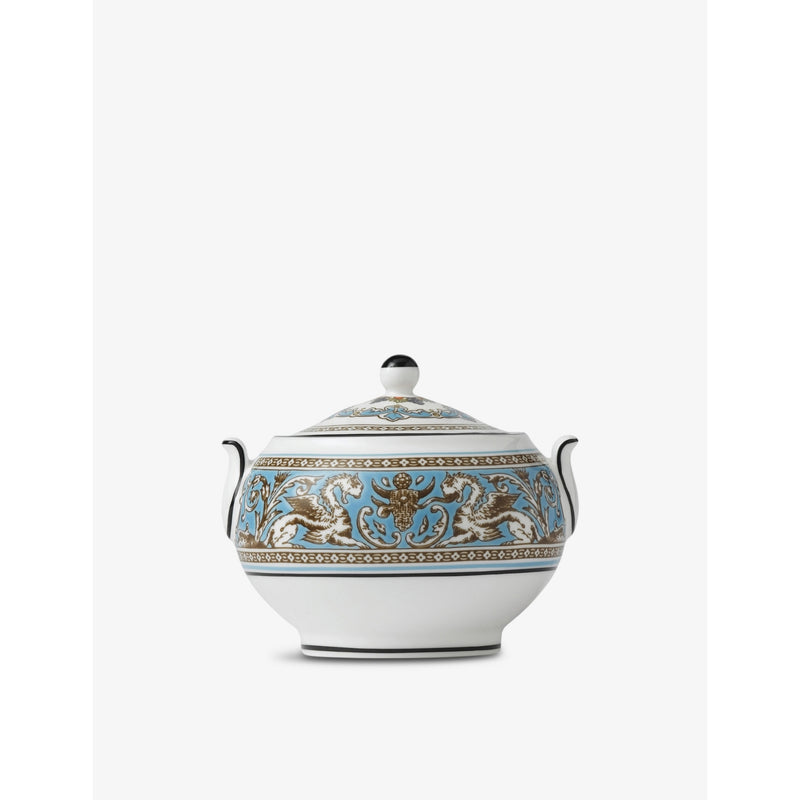 Wedgwood Florentine Turquoise sugar bowl 10cm - British product