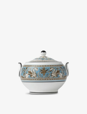 Wedgwood Florentine Turquoise sugar bowl 10cm - British product