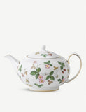 Wedgwood Wild Strawberry large teapot in fine bone china (British brand)