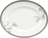 Lace Platinum small oval dish fine bone china, imported from the UK