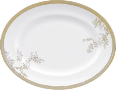 Fine bone china oval dish Lace Gold 35cm, UK version