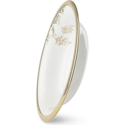selfridges Vera Wang Wedgwood Lace Gold Open Vegetable Dish- Buy online at McGrocer
