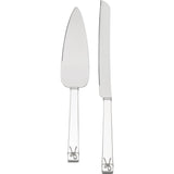 Vera Wang Love Knots silver-plated cake knife and server set - British product