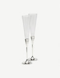 With Love toasting flutes set of 2 27cm height - British product