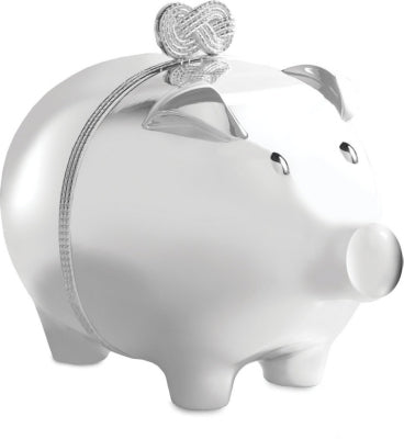 Vera Wang for Wedgwood Infinity baby piggy bank, silver-plated (British brand)