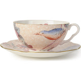 Wedgwood Cuckoo teacup and saucer peach fine bone china - British product