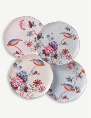 Cuckoo tea plates set of four 21cm (British brand)