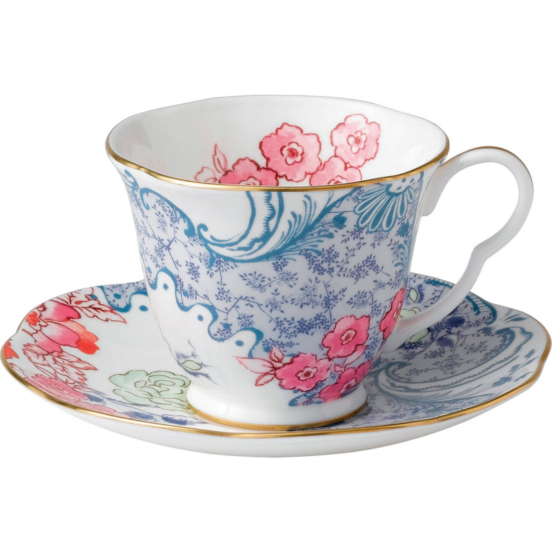 Wedgwood Butterfly Bloom fine bone china cup and saucer - British product