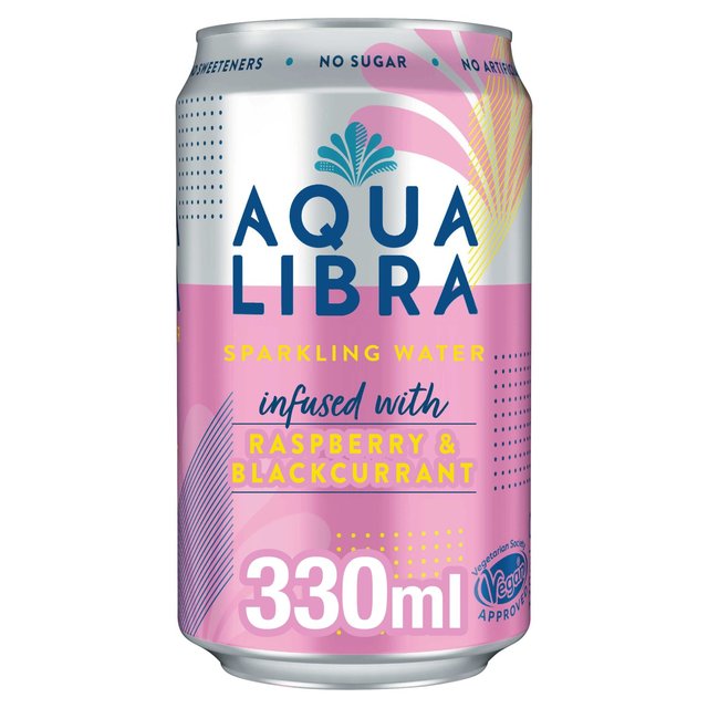 Aqua Libra Raspberry and Blackcurrant Infused Sparkling Water    330ml GOODS M&S   