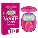 Gillette Venus Snap Extra Smooth Razor On-The-Go Pink GOODS M&S   