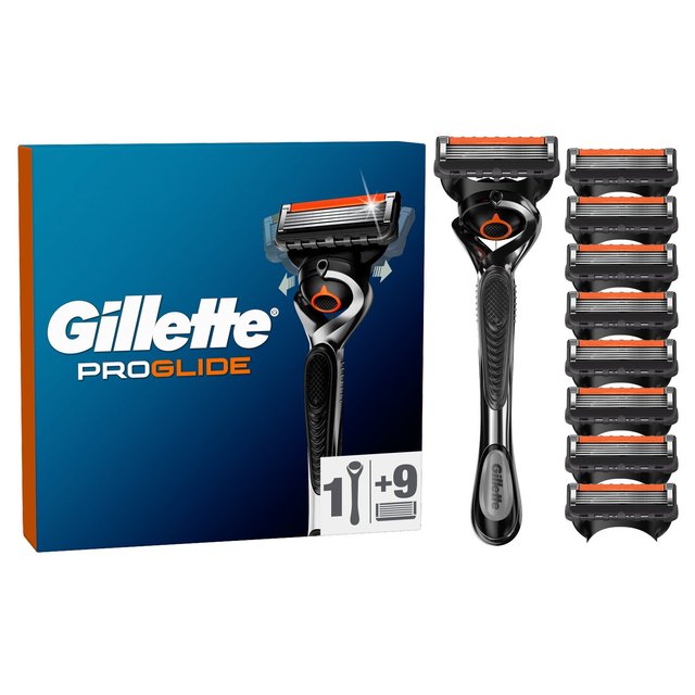 Gillette ProGlide Manual Razor + 9 Razor Blades Pack GOODS M&S   