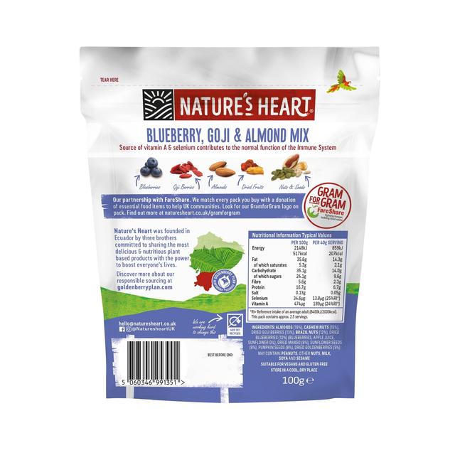 Nature's Heart Blueberry Goji & Almond Immune System Mix   100g GOODS M&S   