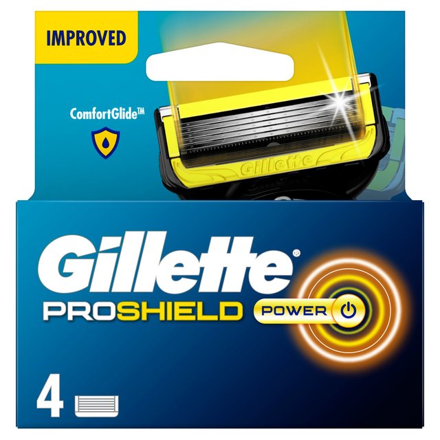 Gillette ProShield Power Razor Blades   4 per pack GOODS M&S   