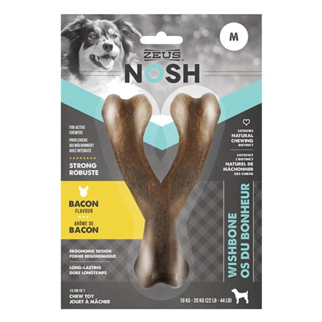 Zeus Nosh Strong Chew Bone Bacon Flavour Wishbone Medium GOODS M&S   