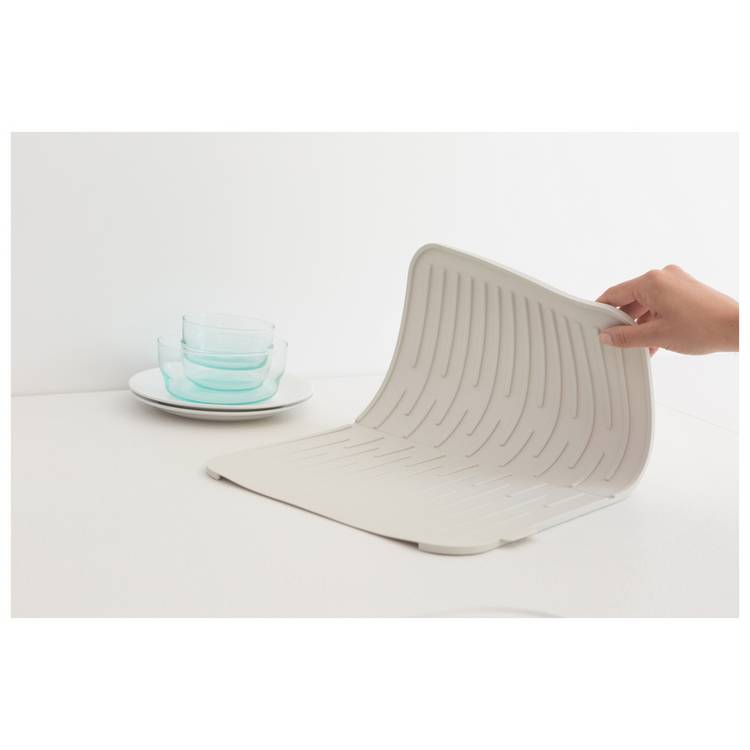 Brabantia silicone dish drying mat light grey, UK version