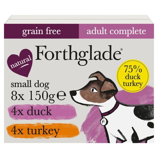 Forthglade Grain Free Adult Duck & Turkey Small Wet Dog Food   8 x 150g GOODS M&S   