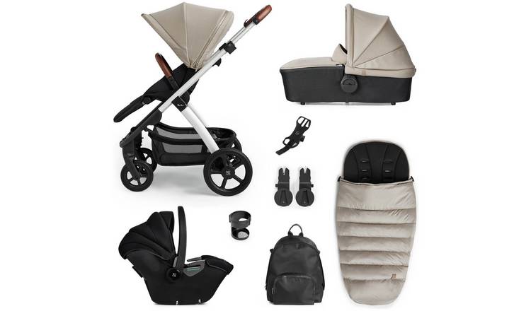 Silver Cross Tide Travel System and Accessory Bundle - Stone GOODS Argos