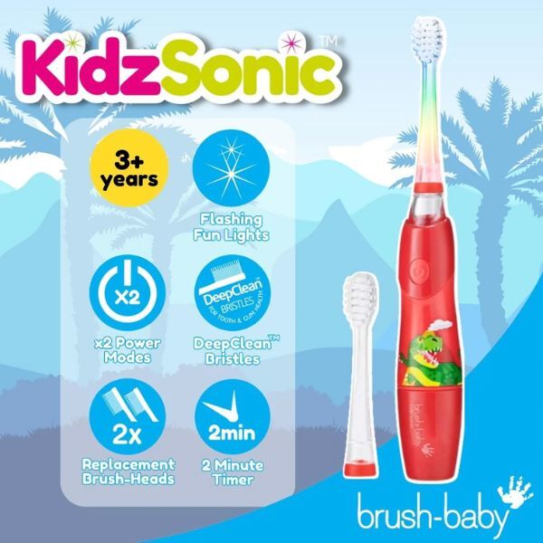 Brush Baby Dinosaur KidzSonic® Kids Electric Toothbrush GOODS Superdrug   