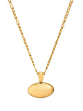 Oliver Bonas gold tone oval pendant necklace stainless steel, UK version