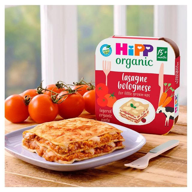 HiPP Organic Pasta Lasagne Bolognese Toddler Tray Meal 15m+    250g