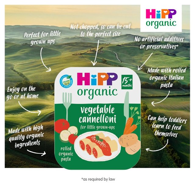 HiPP Organic Vegetable Cannelloni for little grown ups Tray Meal 15m+    250g GOODS M&S   