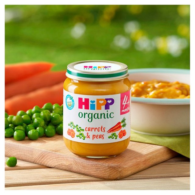 HiPP Organic Carrots & Peas Baby Food 4+ months   125g GOODS M&S   