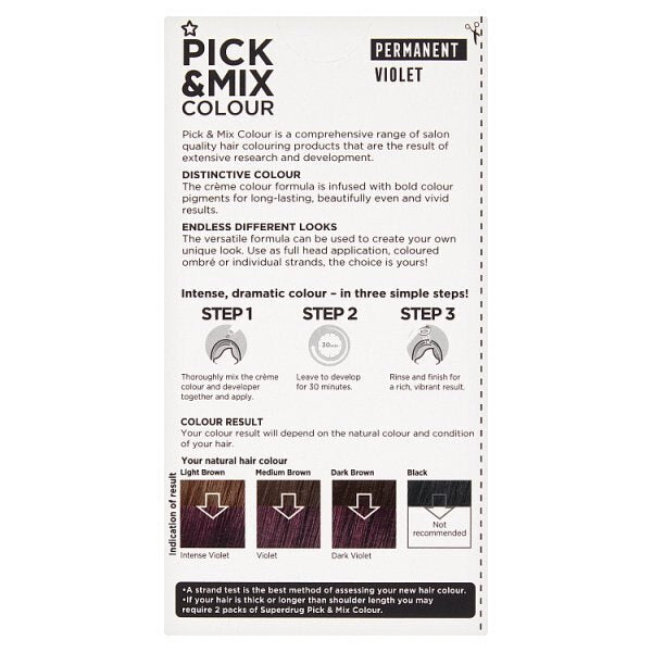 Pick & Mix Permanent Hair Dye Violet GOODS Superdrug   