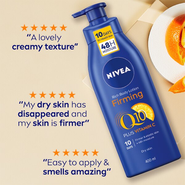 NIVEA Q10 + Vitamin C Firming Body Lotion for Dry Skin 400ml