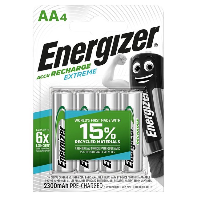 Energizer Extreme AA Rechargeable Batteries   4 per pack GOODS M&S   