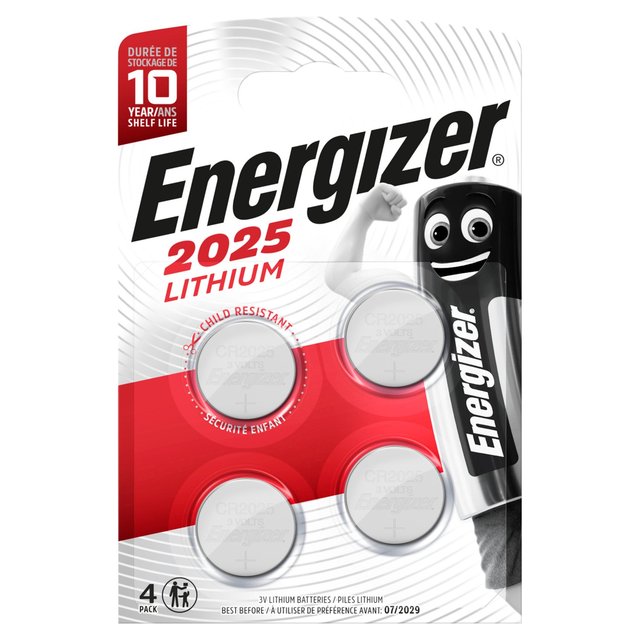 Energizer 2025 Lithium Coin Battery   4 per pack GOODS M&S   